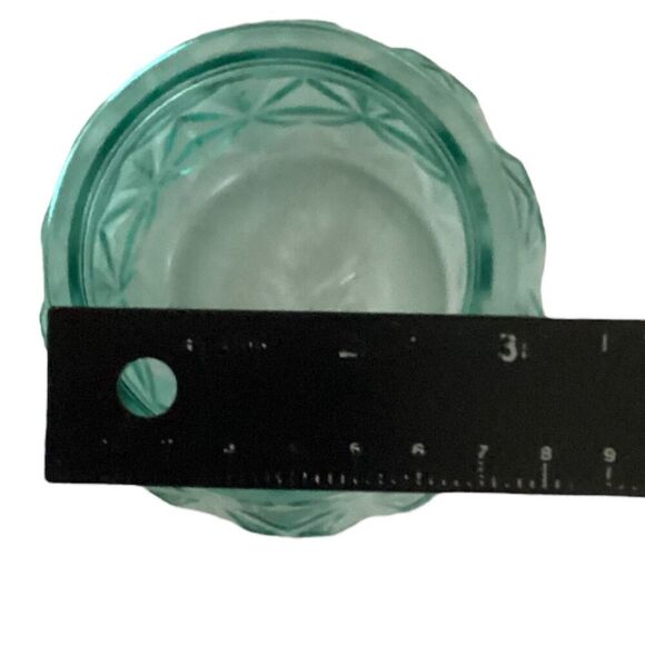 Vintage DPS Polatis Aqua Blue Diamond Cut Vase 5  1/2” - Picture 3 of 4